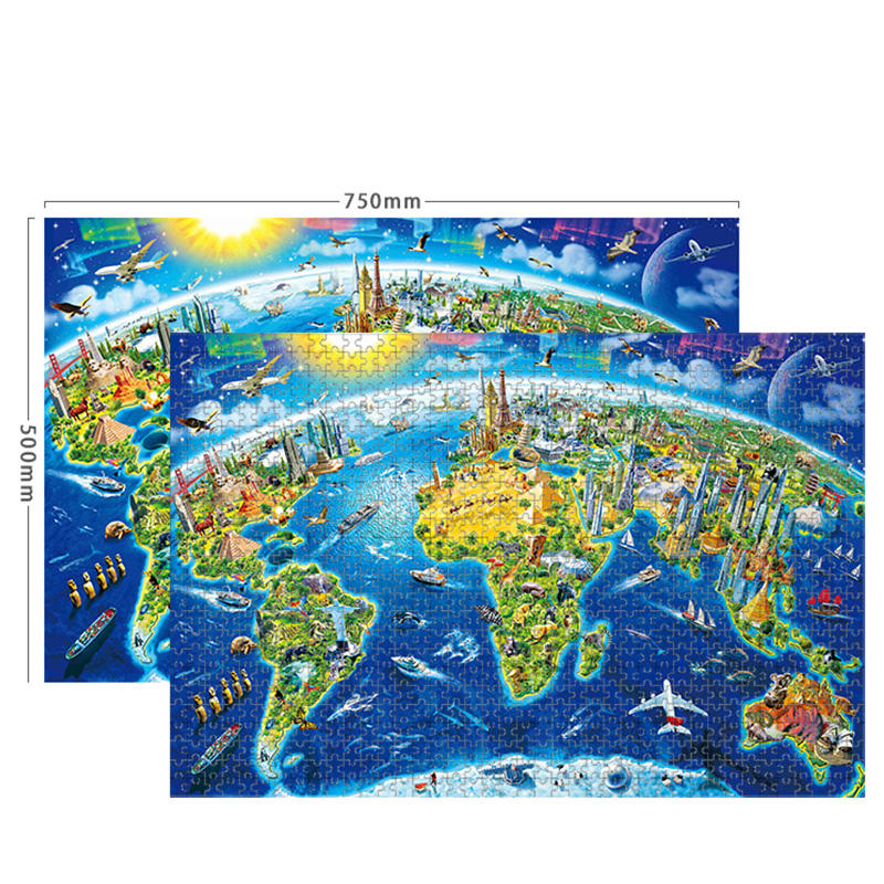 Custom Paper Jigsaw Puzzle Wholesale 1000 pieces Game Puzzle For Adults