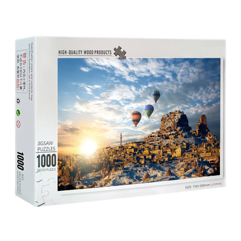 Custom Printed 1000 Pieces Adults Toys Game Wooden Jigsaw Puzzle Manufacturer