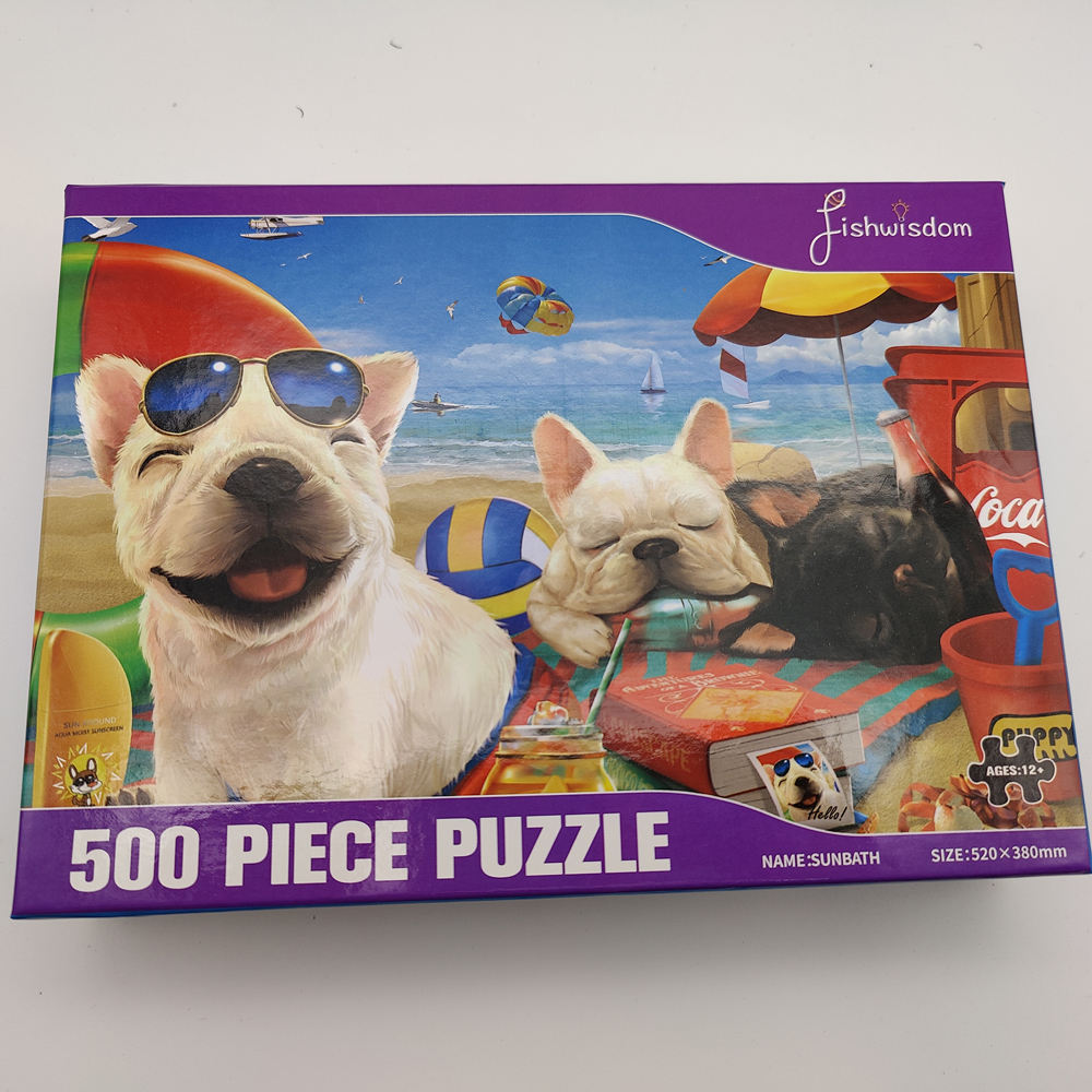 Factory OEM DIY Custom print cardboard 300 500 1000 pieces wooden jigsaw puzzle Manufacturer in China