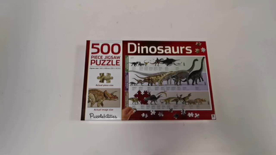Wholesale Adults Toys Games Puzzles Gray Cardboard Dinosaur Pattern Jigsaw Puzzles