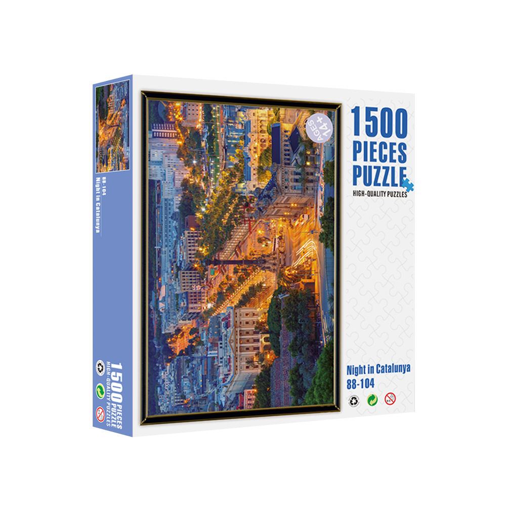 Hot Sale Reasonable Price Custom Printing 1500 Pcs Grey Board Jigsaw Puzzle Adult
