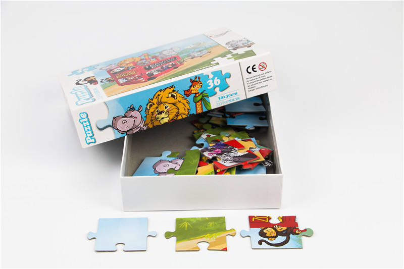 Wholesale price 36/48/60 Piece Cartoon Pattern Customization Jigsaw Puzzle For Children