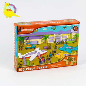 100pc Educational with Poster Best Wooden Puzzle for Kids