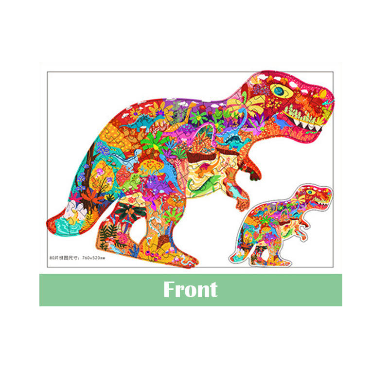 45 Pieces Large Floor Paper Blue Board Material Animal Jigsaw For Kids