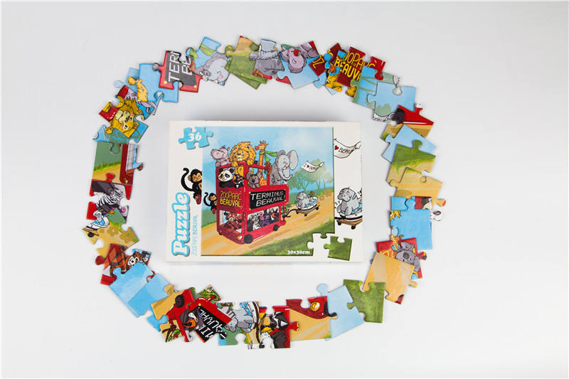 Wholesale Kids large Pieces Shape A4 Size 12 24 36 48 pieces thick Jigsaw Puzzles