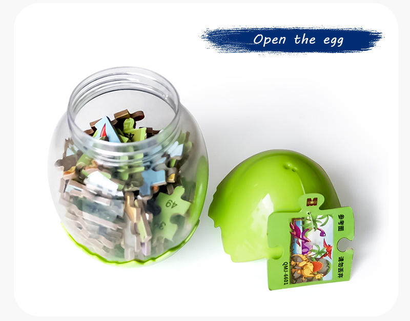 Kids Cartoon Dinosaur Pattern 60 Piece Baby Jigsaw Puzzle With Dinosaur Eggs Color Packaging Box