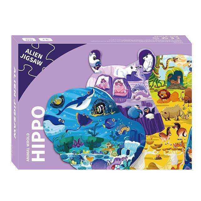 Children Educational Toys Game Lion Pattern 80 Pieces Paper Cardboard Jigsaw Puzzle For Kids