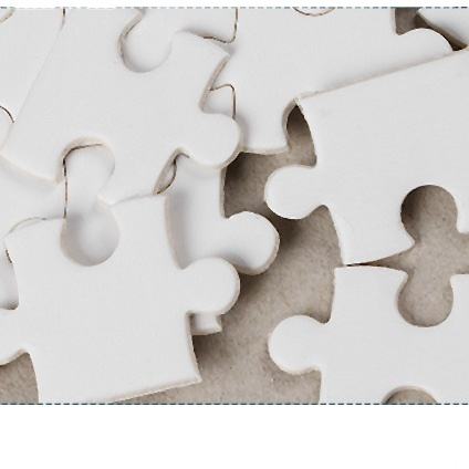 Printable blank Sublimation puzzles Customize Sizes solid white cardboard Jigsaw Puzzle Piece
