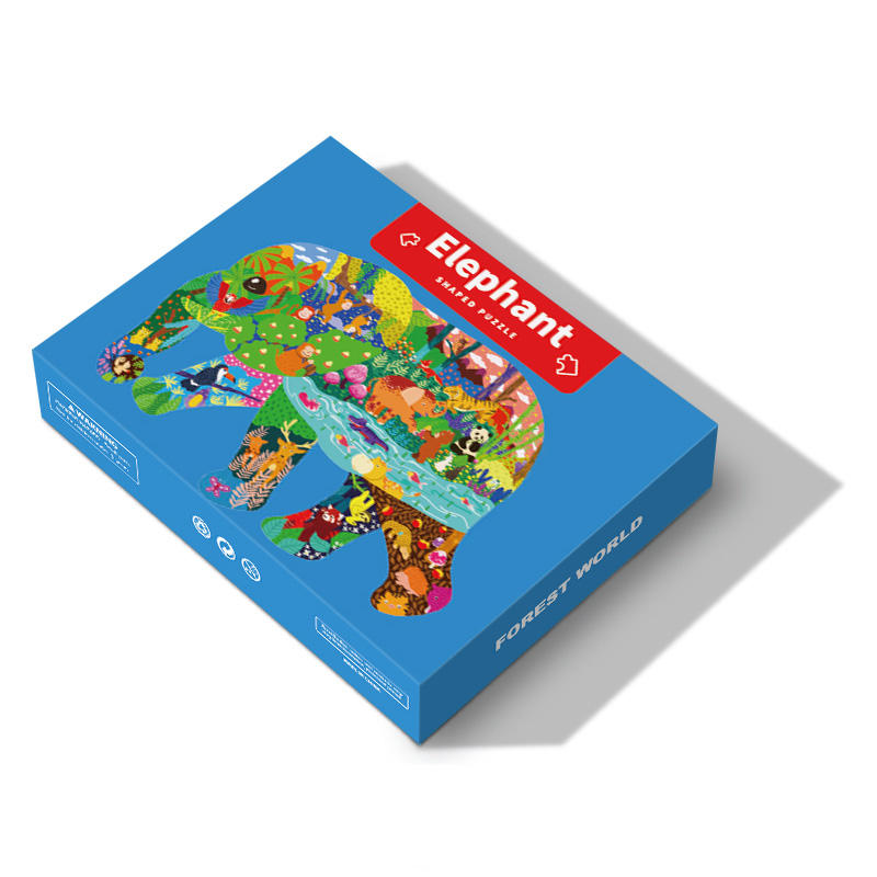 Early Educational Animal Chipboard Shape Kids Make Up Toys Set 50 180 200 Pcs Jigsaw Puzzle