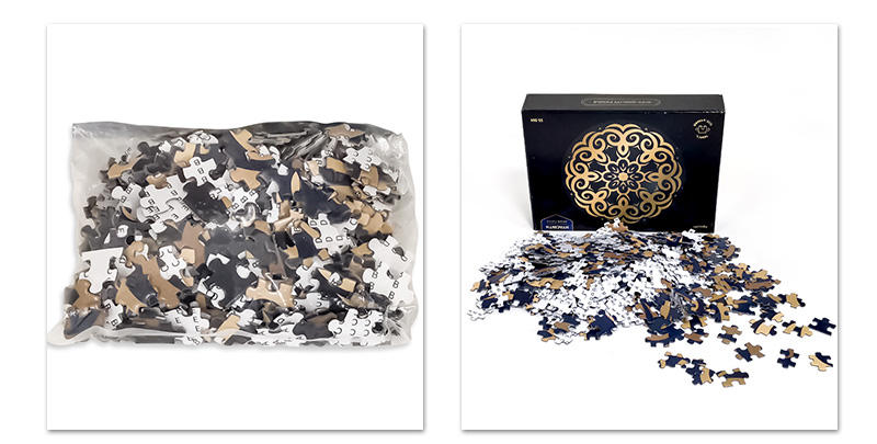 Hot Sale Custom Made Round Shape Casual Toy Game Golden Supplier 500 Pieces Jigsaw Puzzle