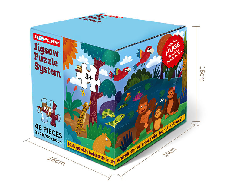 Wholesale Customize 48 Pieces Cardboard Children Jigsaw Puzzles for Kids Toy